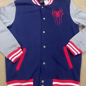 Marvel spider-man zip down sweatshirt Red and Navy small